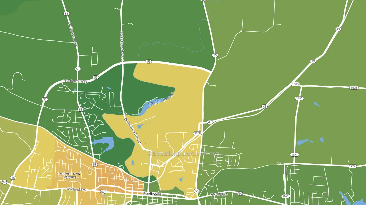 Montclair, KY block-group voter-turnout map