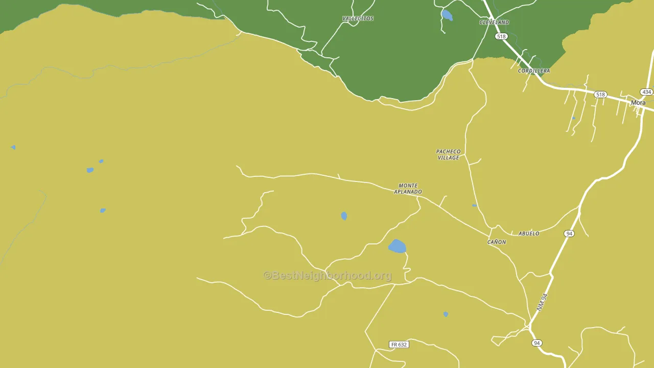 Monte Aplanado, NM block-group voter-turnout map