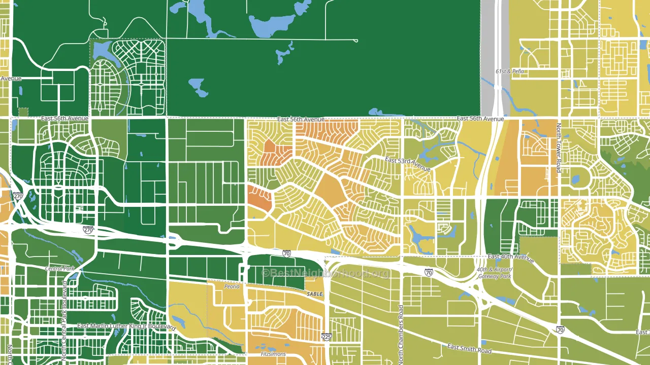 Montebello, Denver, CO block-group voter-turnout map