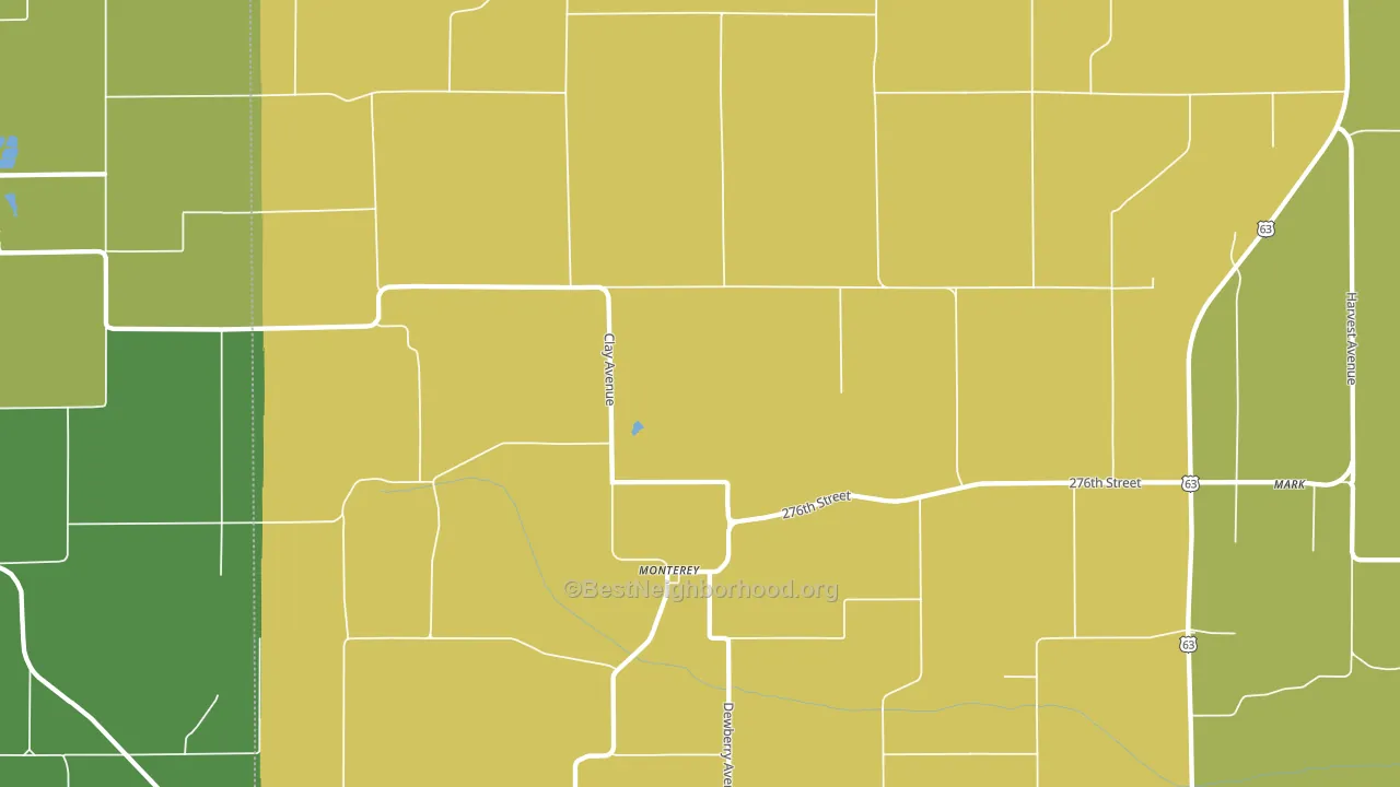 Monterey, IA block-group voter-turnout map