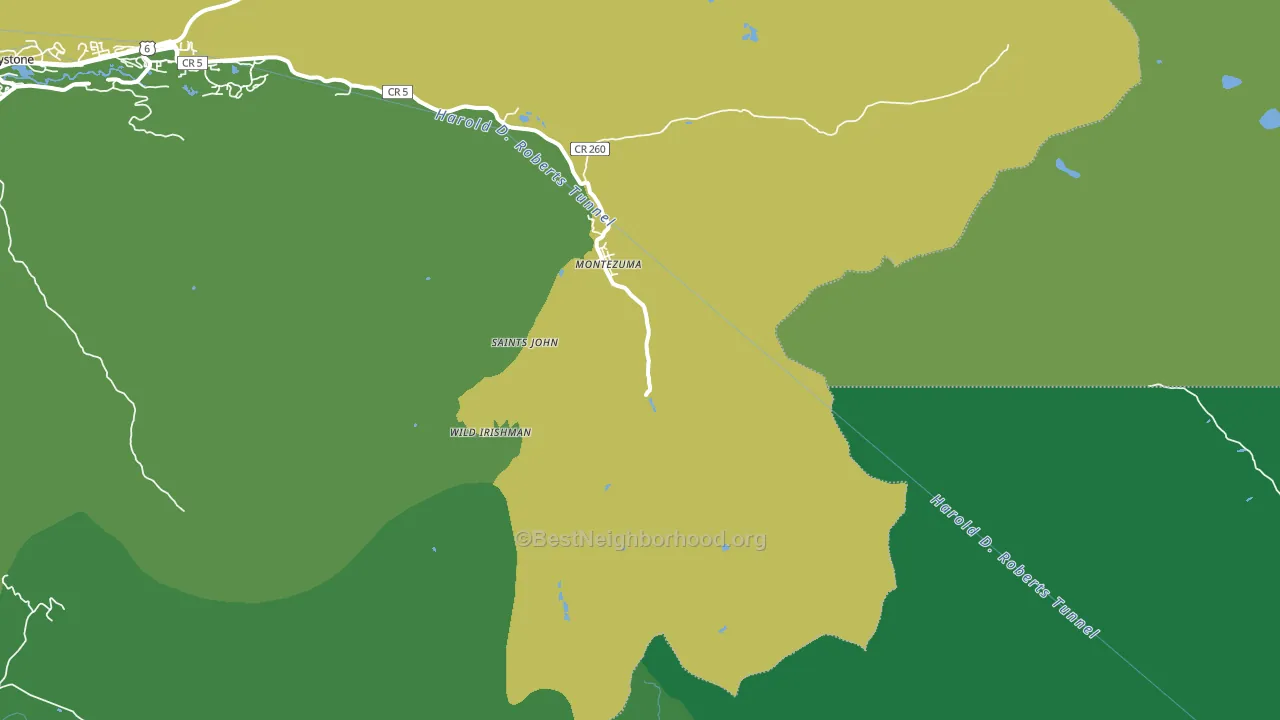 Montezuma, CO block-group voter-turnout map