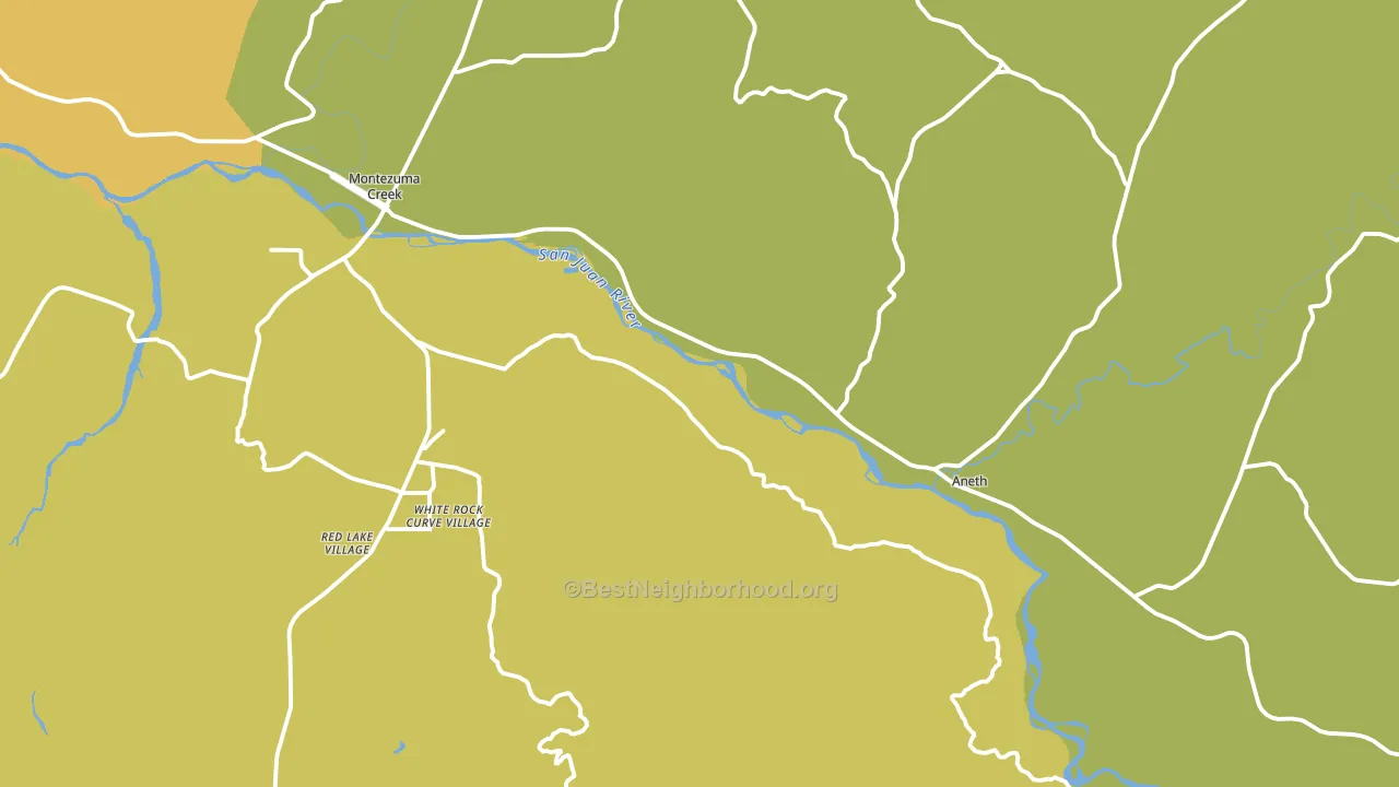 Montezuma Creek, UT block-group voter-turnout map