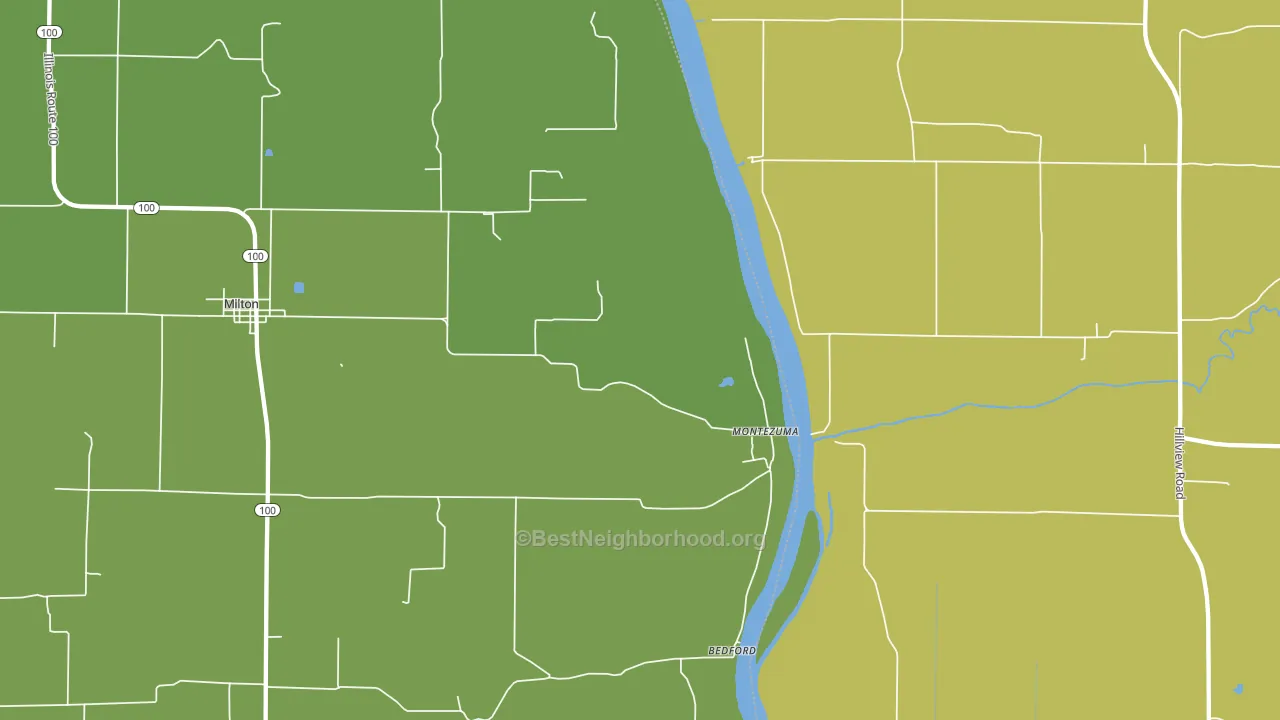 Montezuma, IL block-group voter-turnout map