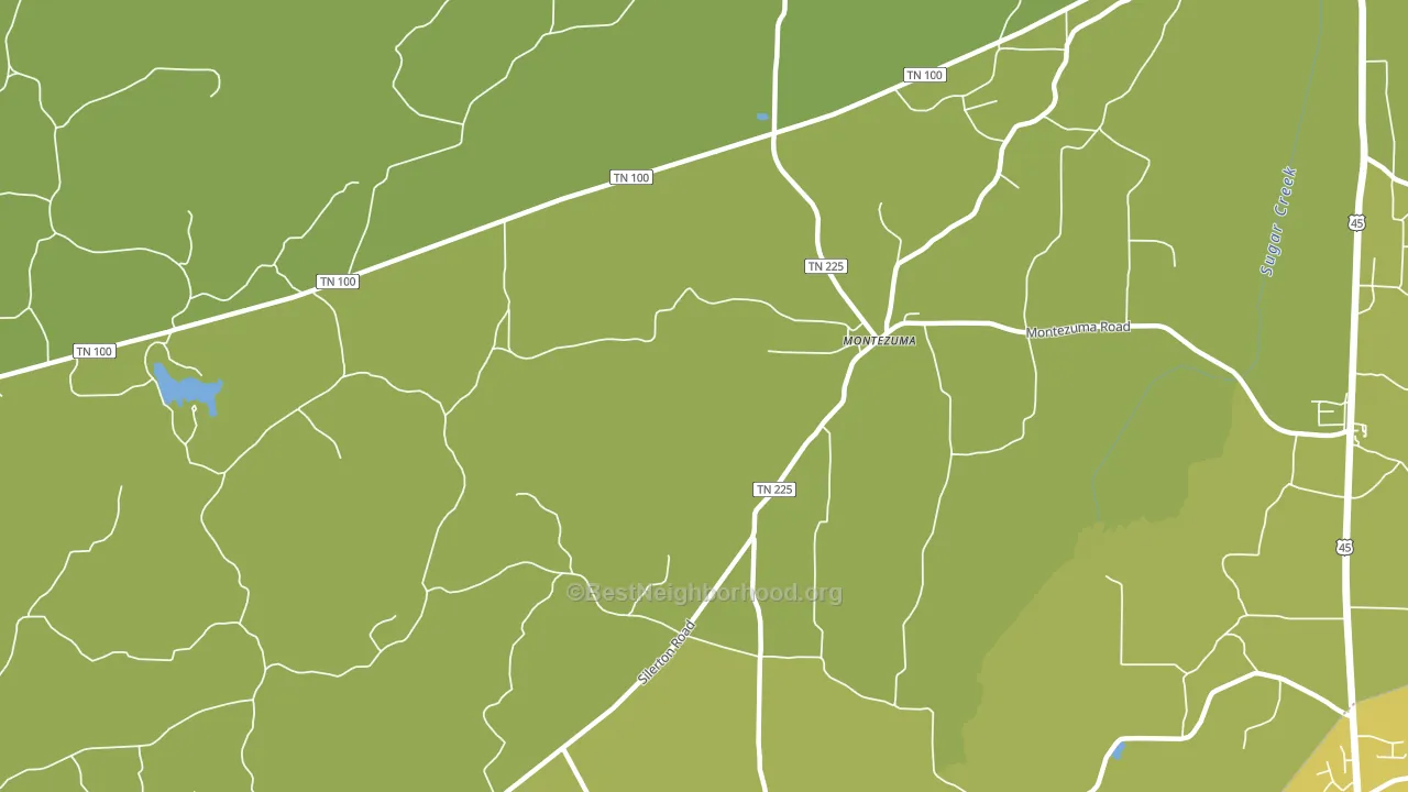 Montezuma, TN block-group voter-turnout map