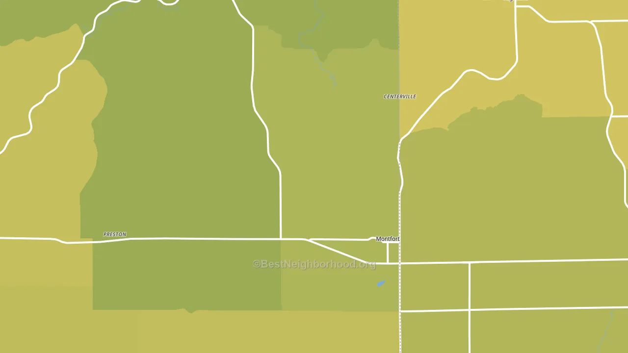 Montfort, WI block-group voter-turnout map