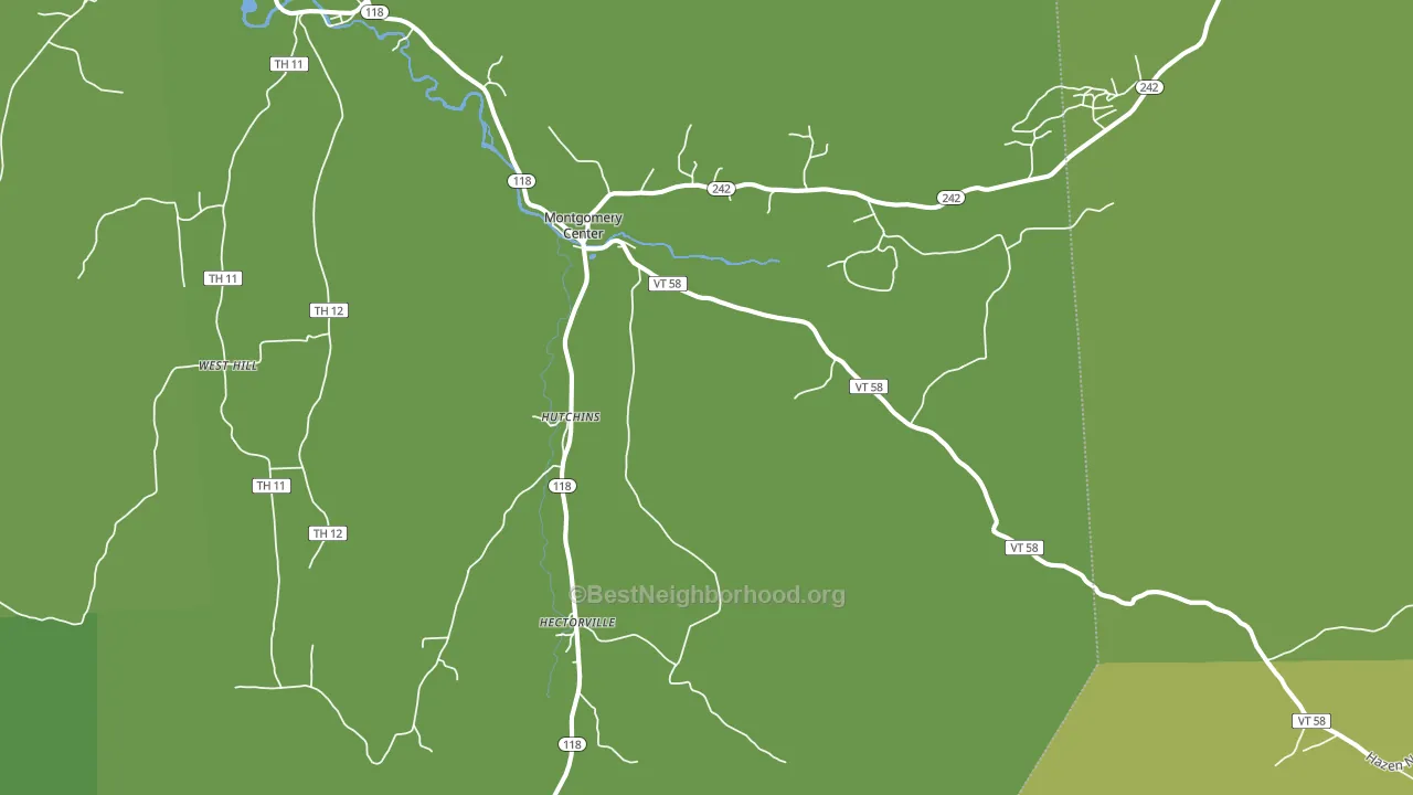 Montgomery Center, VT block-group voter-turnout map