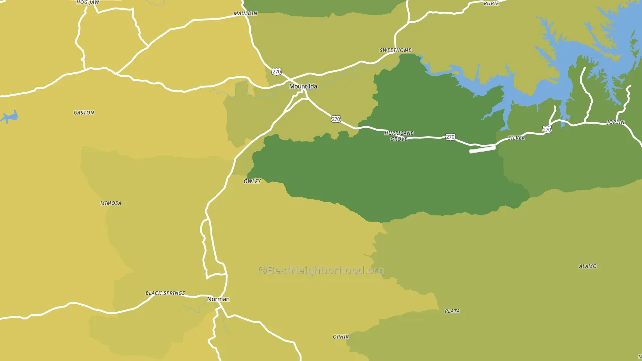 Montgomery County, AR block-group voter-turnout map