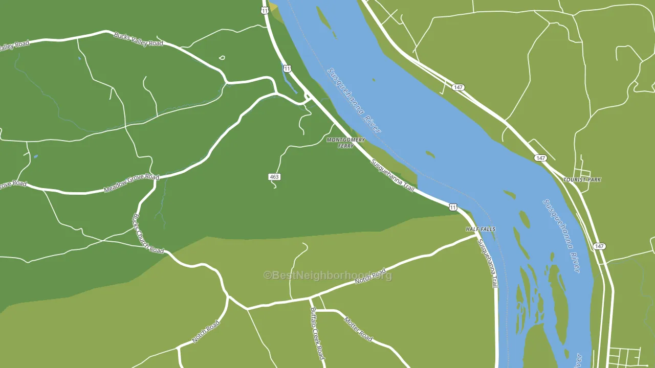 Montgomery Ferry, PA block-group voter-turnout map
