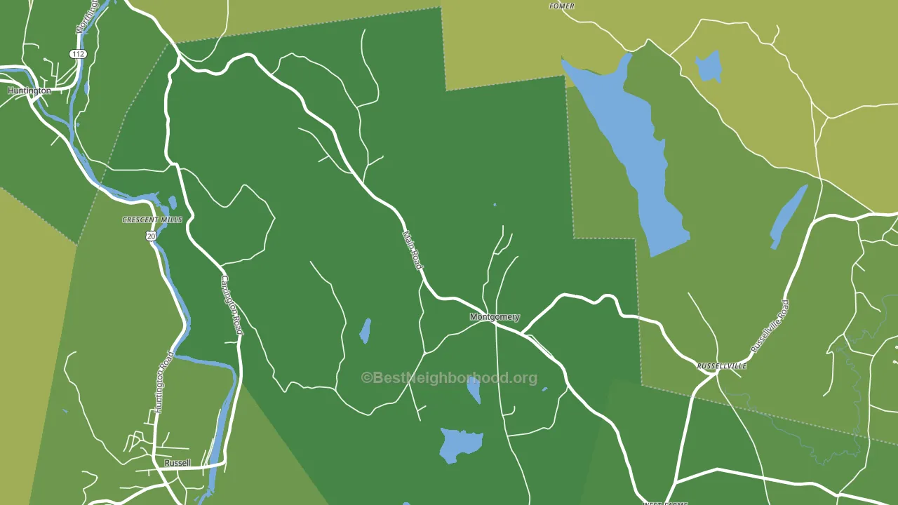 Montgomery, MA block-group voter-turnout map