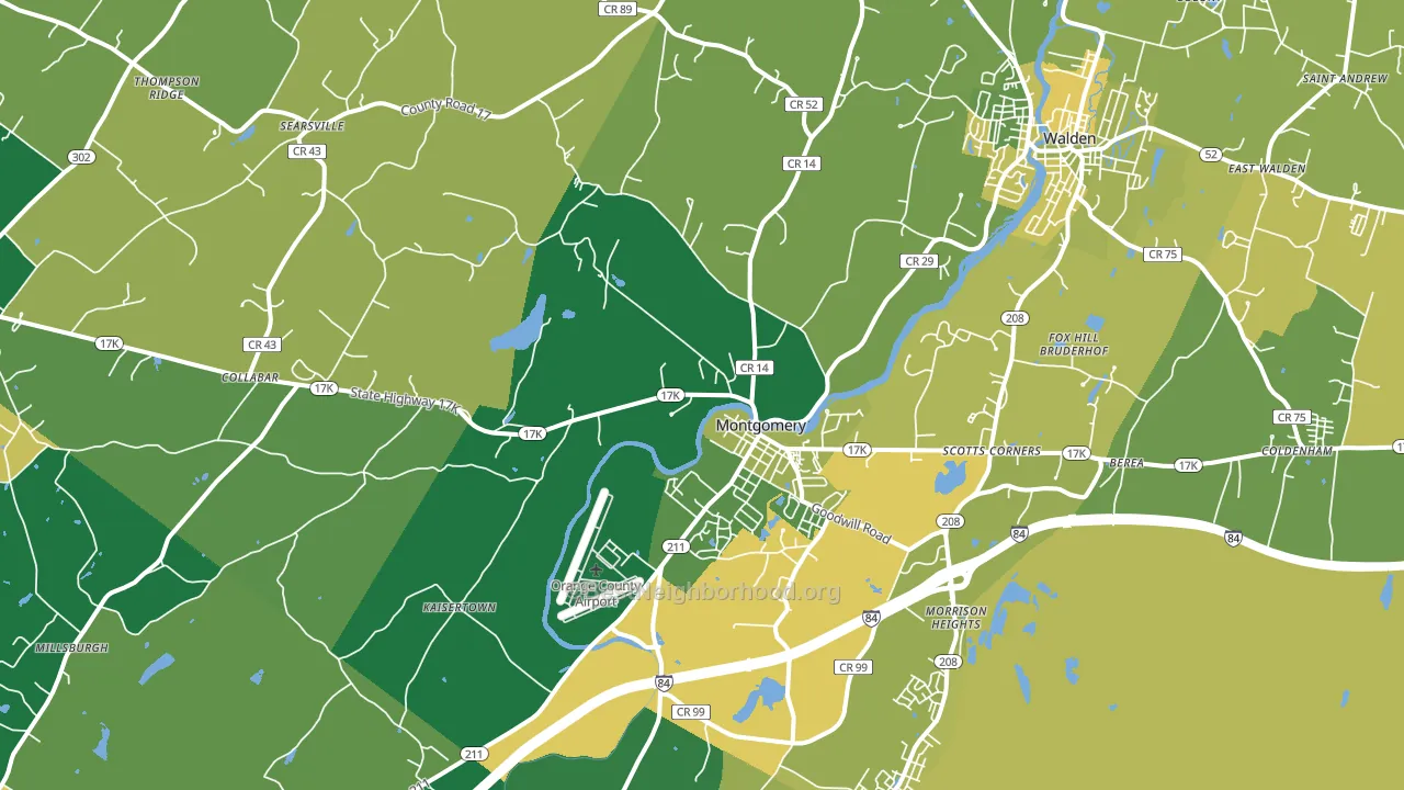 Montgomery, NY block-group voter-turnout map