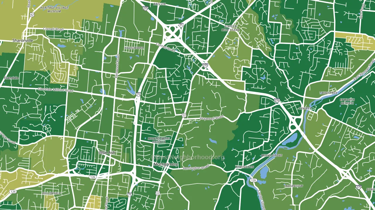 Montgomery, OH block-group voter-turnout map