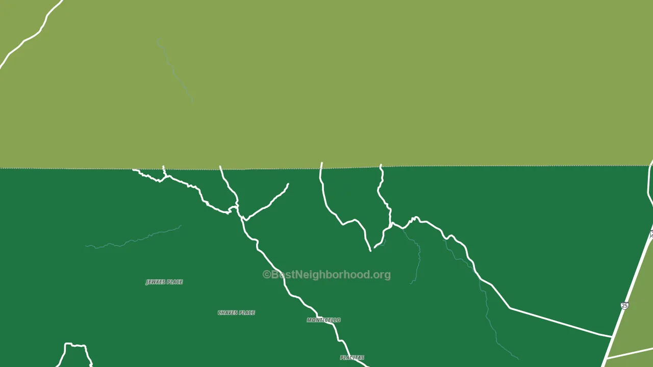 Monticello, NM block-group voter-turnout map