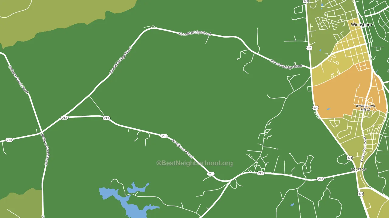 Monticello, SC block-group voter-turnout map