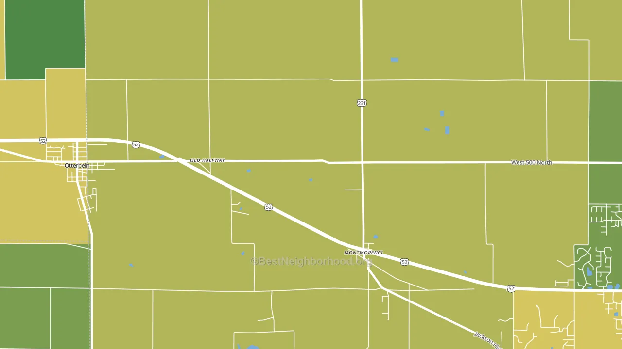 Montmorenci, IN block-group voter-turnout map