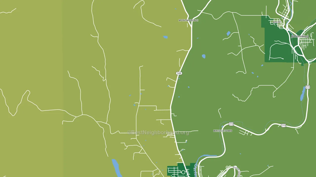 Montmorenci, PA block-group voter-turnout map