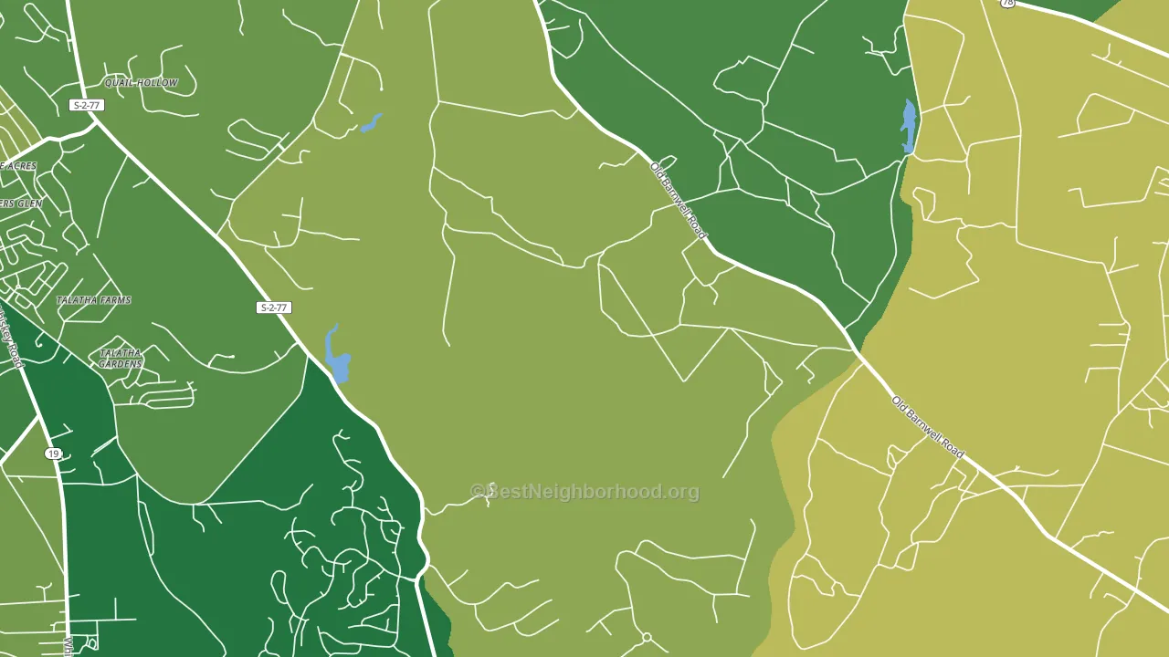 Montmorenci, SC block-group voter-turnout map