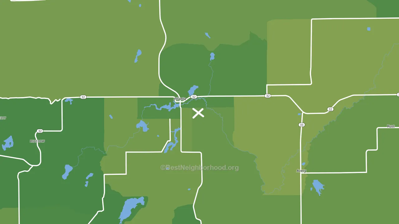 Montmorency County, MI block-group voter-turnout map
