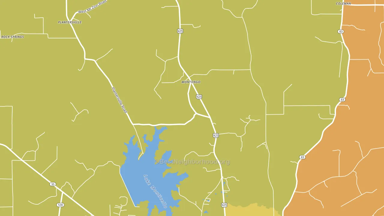 Montongo, AR block-group voter-turnout map