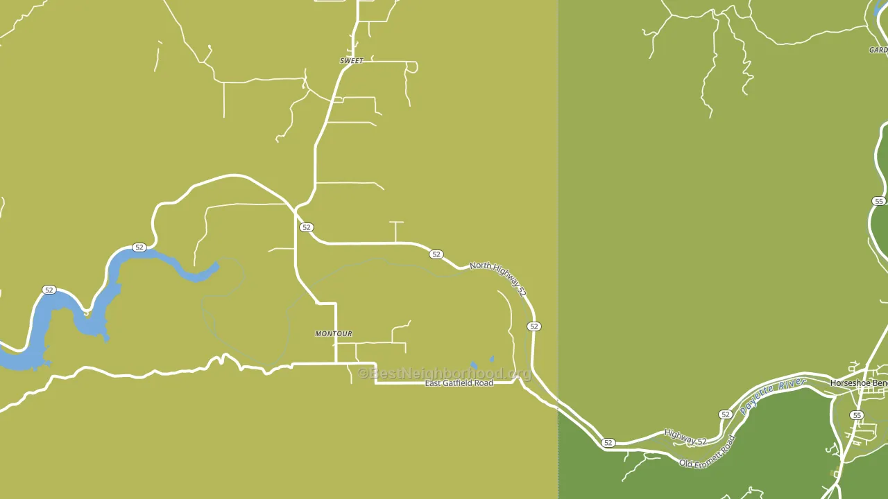 Montour, ID block-group voter-turnout map