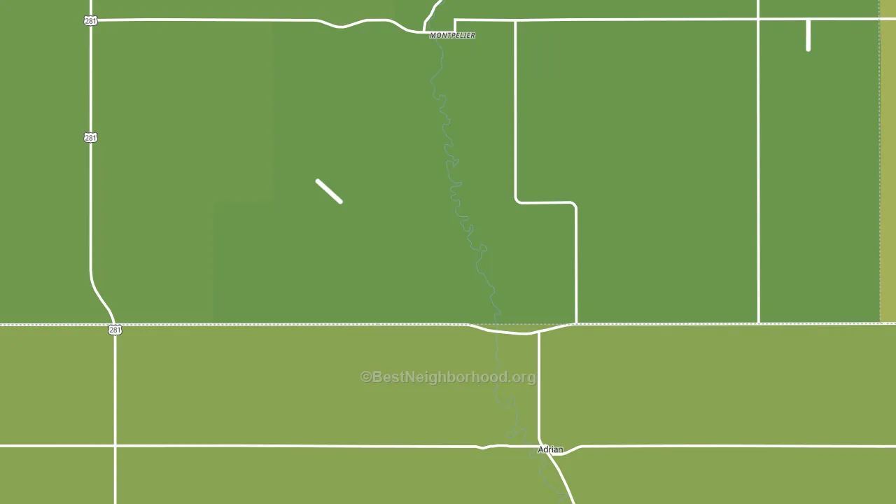 Montpelier, ND block-group voter-turnout map