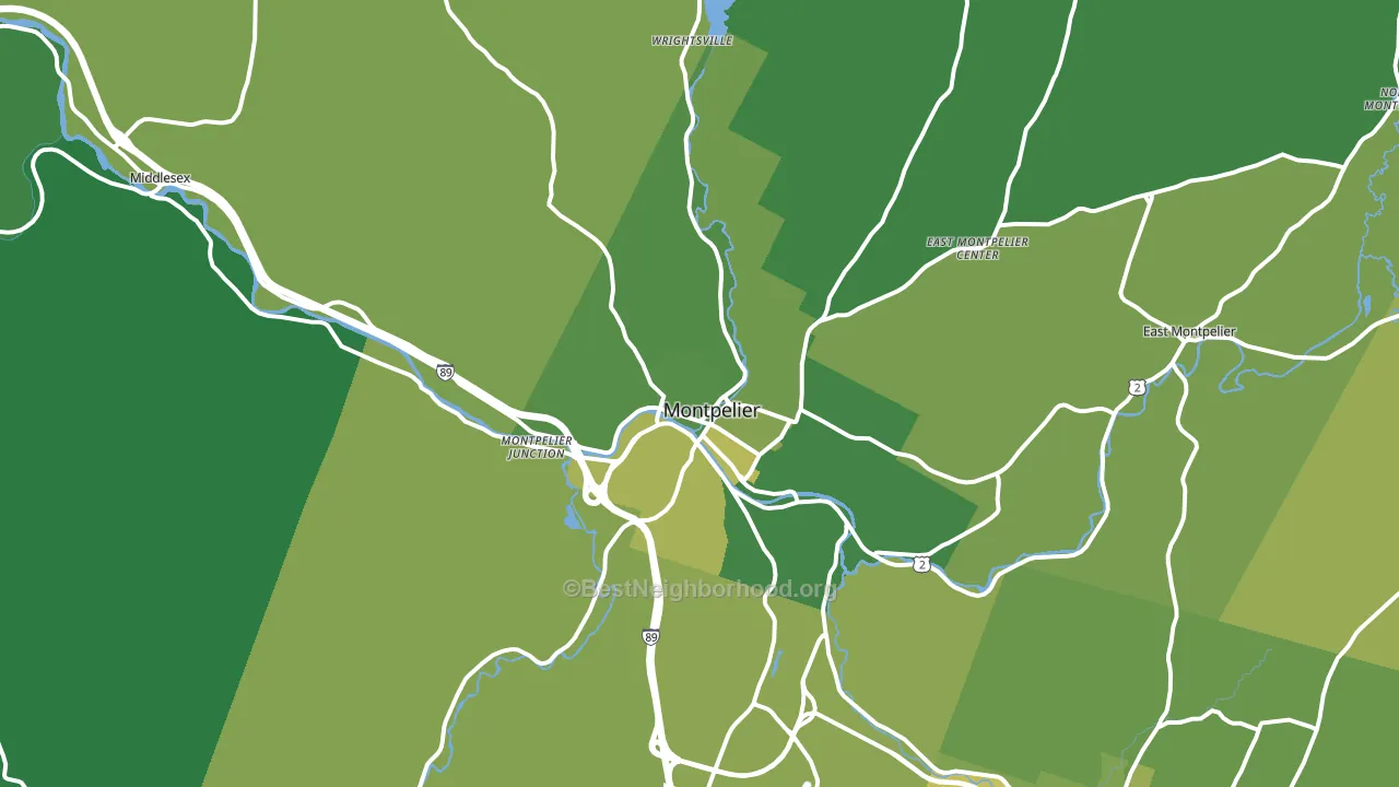 Montpelier, VT block-group voter-turnout map