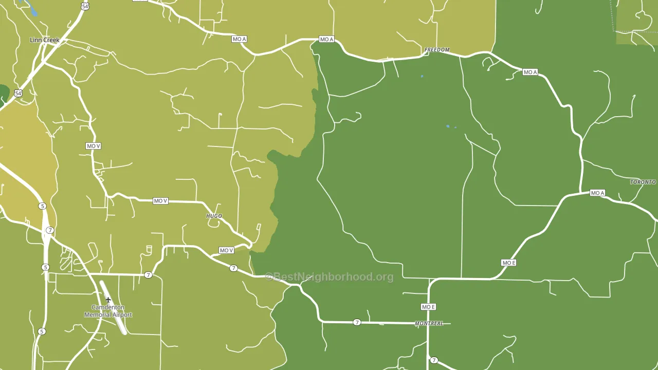 Montreal, MO block-group voter-turnout map