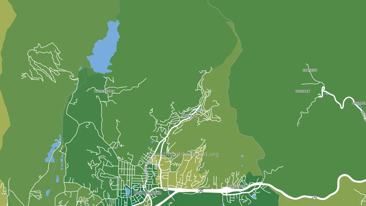 Montreat, NC block-group voter-turnout map
