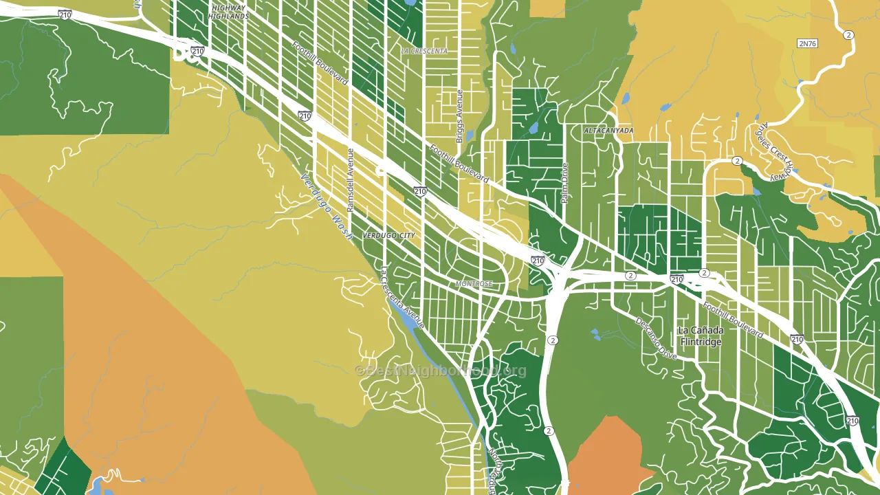 Montrose, CA block-group voter-turnout map