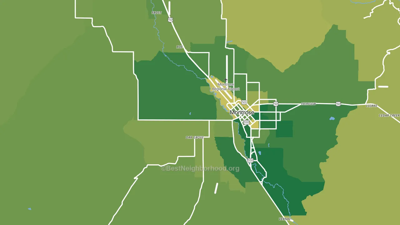Montrose County, CO block-group voter-turnout map