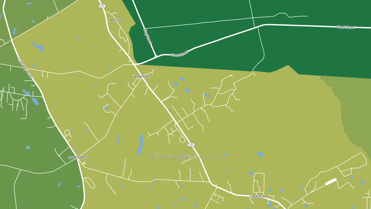 Montrose, NC block-group voter-turnout map