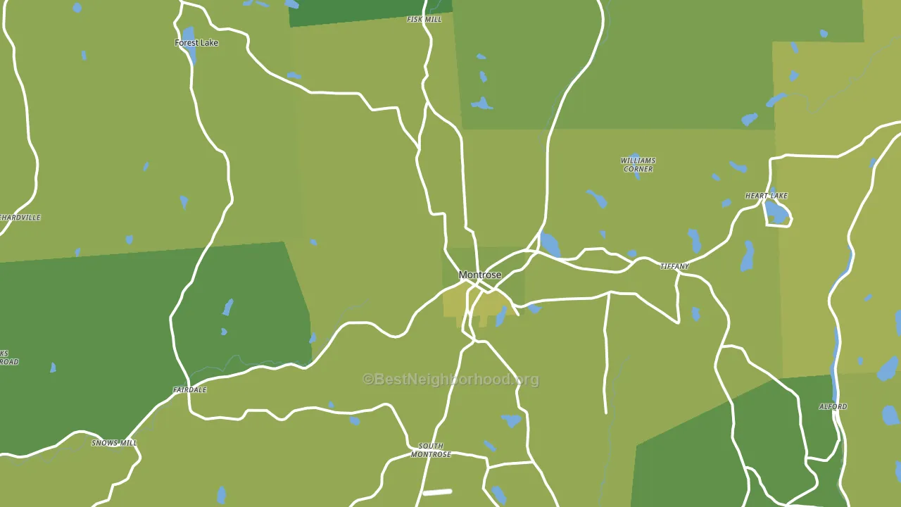 Montrose, PA block-group voter-turnout map