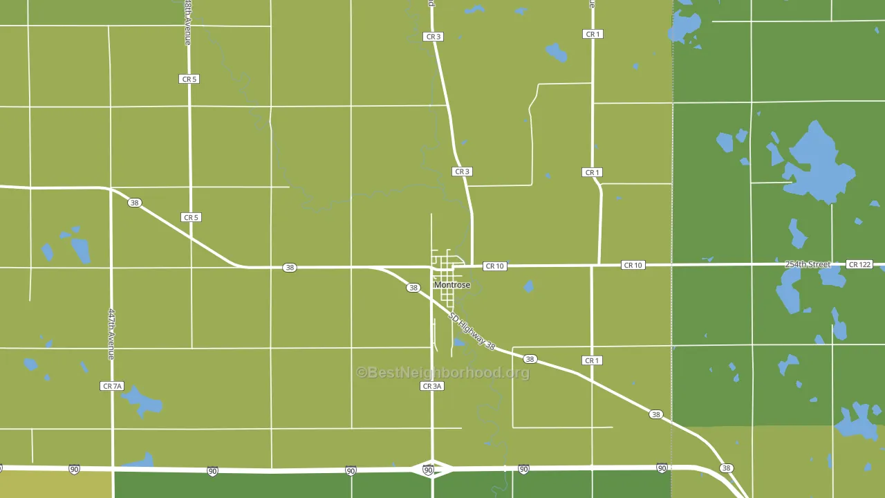 Montrose, SD block-group voter-turnout map
