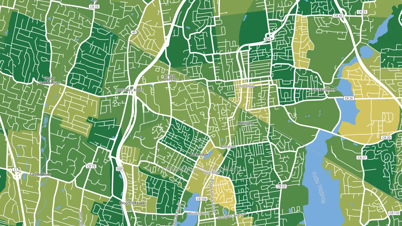 Montvale, NJ block-group voter-turnout map