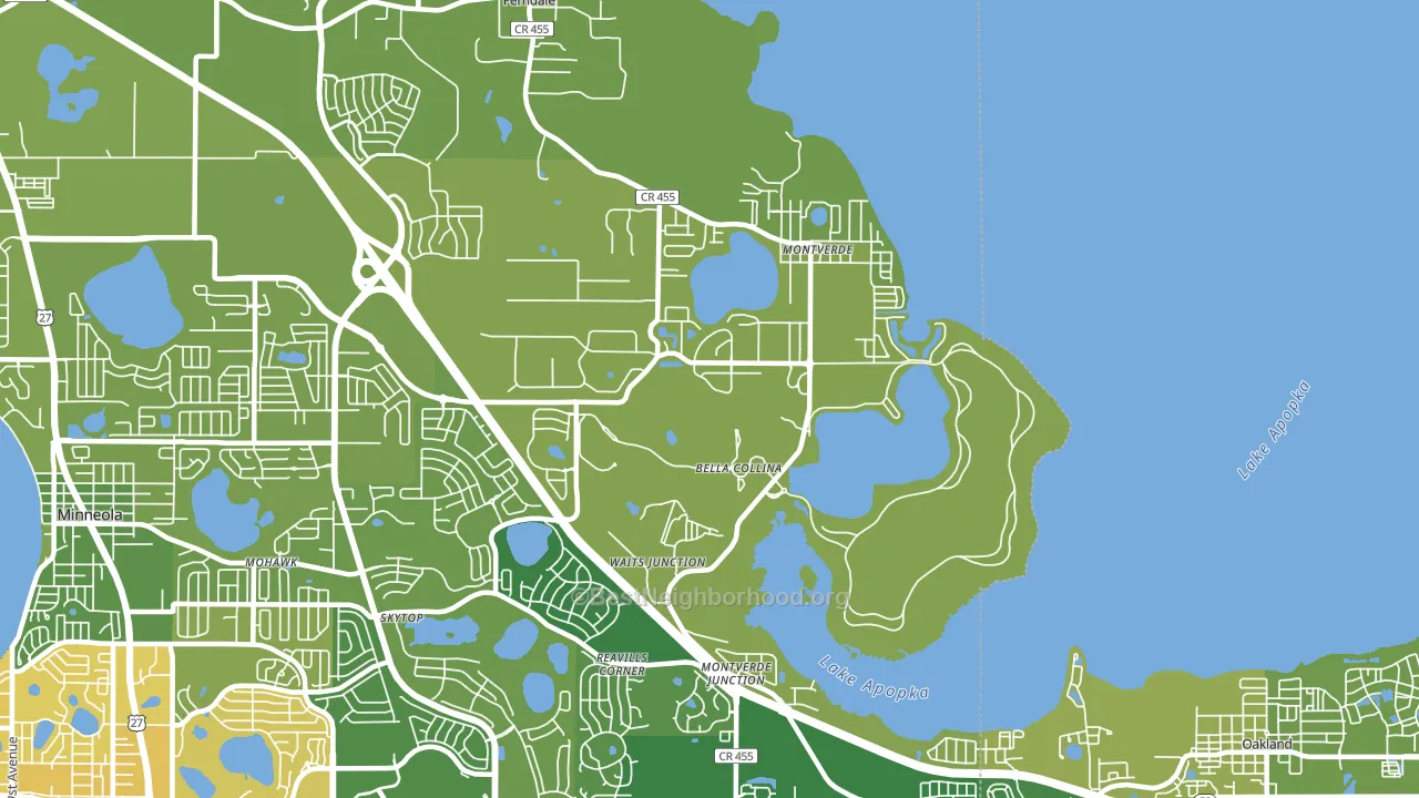 Montverde, FL block-group voter-turnout map