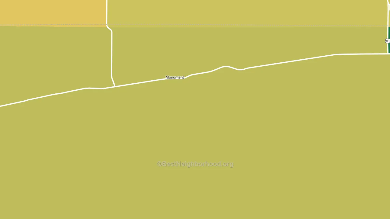 Monument, KS block-group voter-turnout map