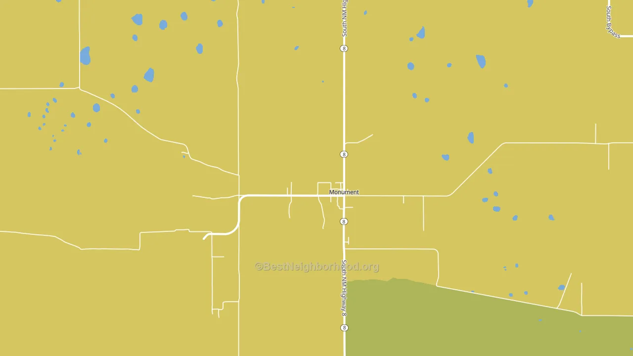 Monument, NM block-group voter-turnout map
