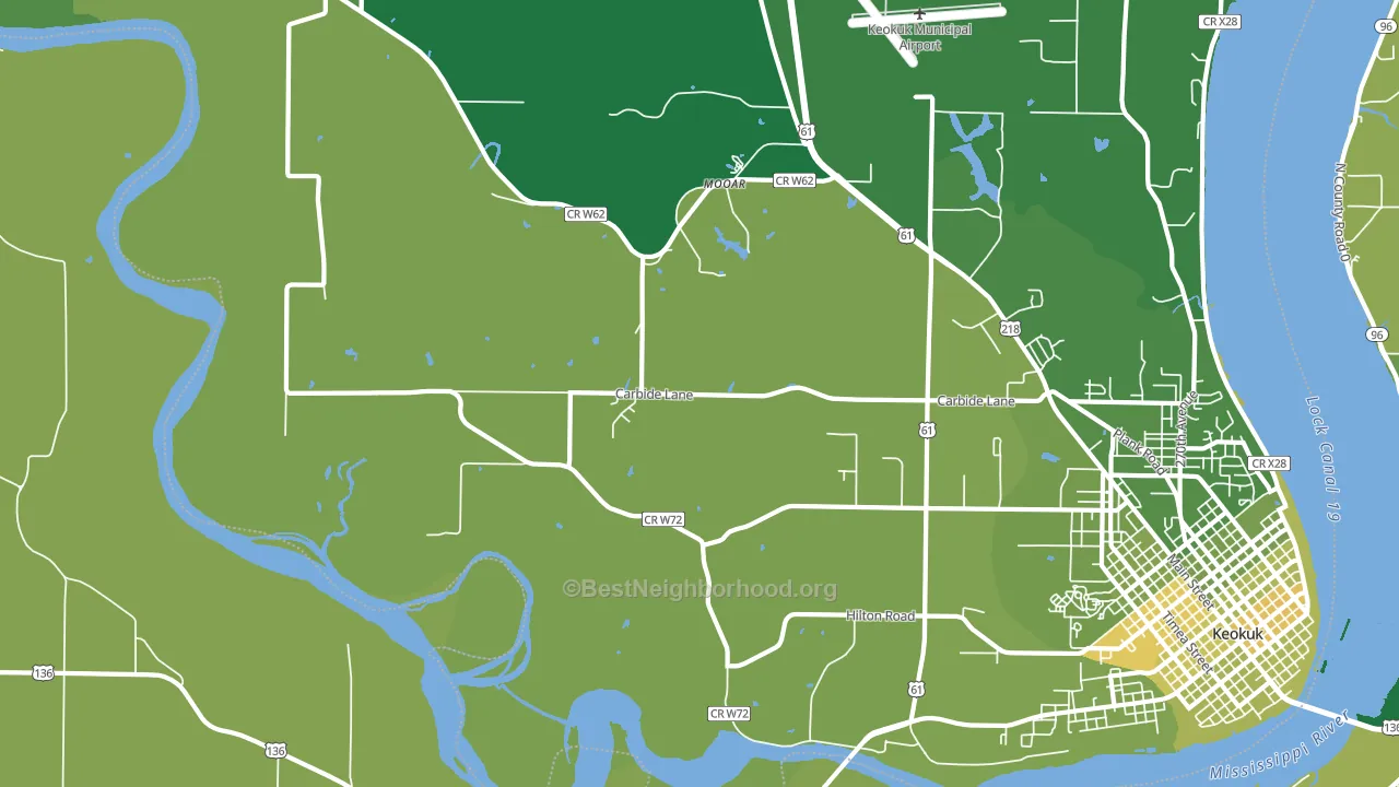 Mooar, IA block-group voter-turnout map