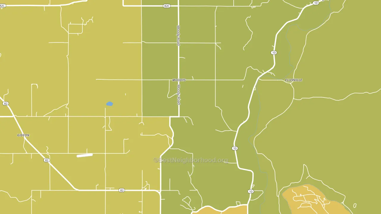 Moodys, OK block-group voter-turnout map