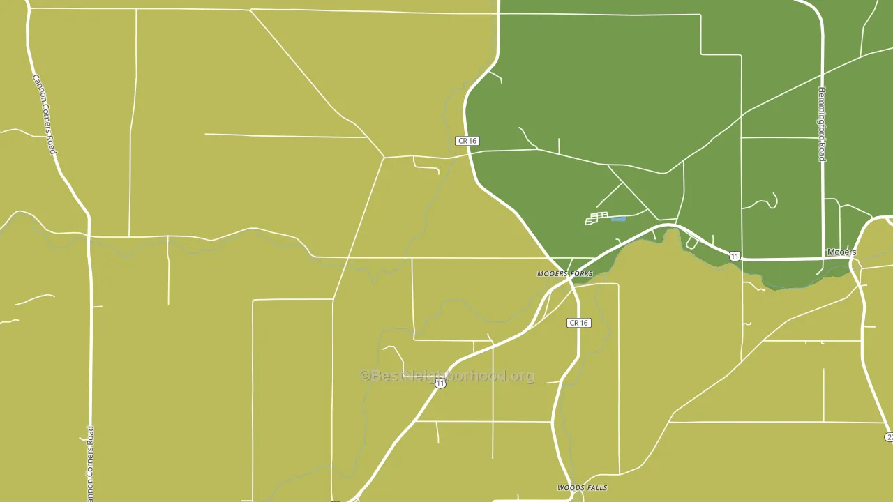 Mooers Forks, NY block-group voter-turnout map