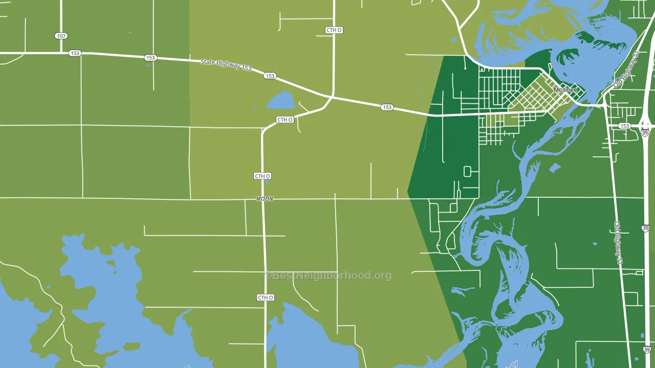 Moon, WI block-group voter-turnout map