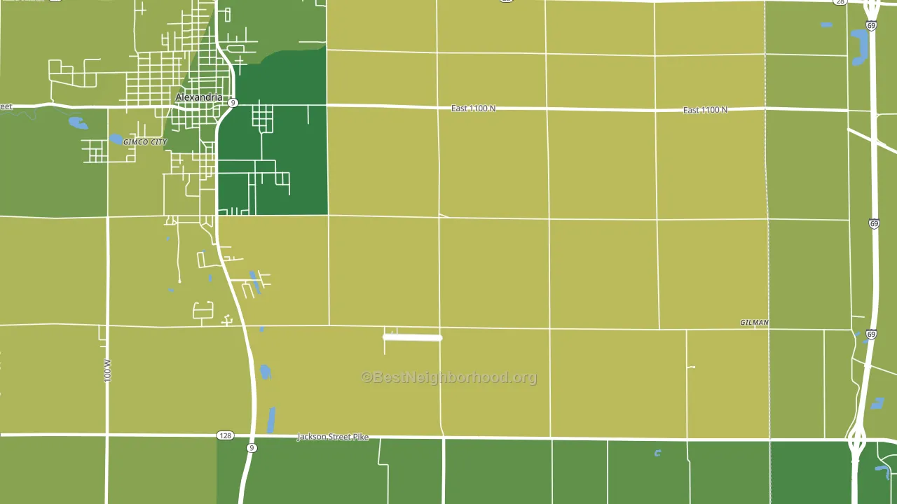 Moonville, IN block-group voter-turnout map