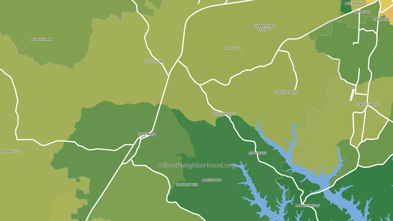 Moore County, TN block-group voter-turnout map