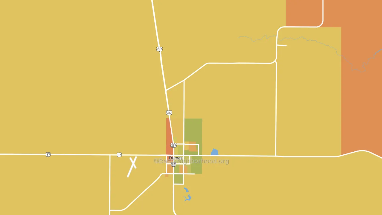 Moore County, TX block-group voter-turnout map