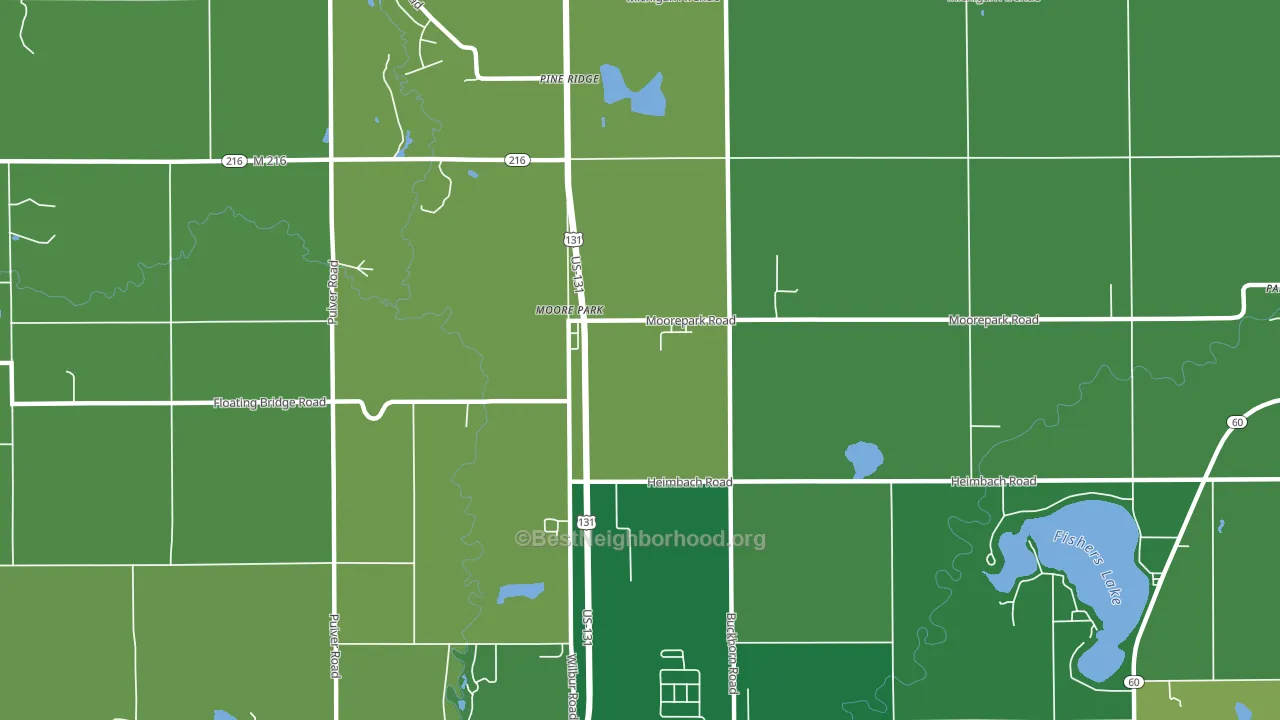 Moore Park, MI block-group voter-turnout map