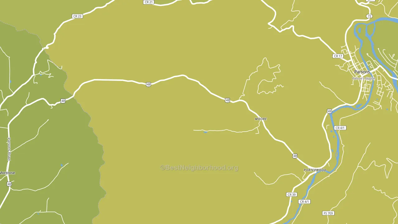 Moore, WV block-group voter-turnout map