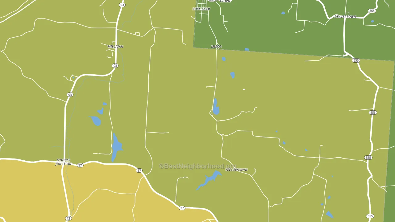 Moores Junction, OH block-group voter-turnout map