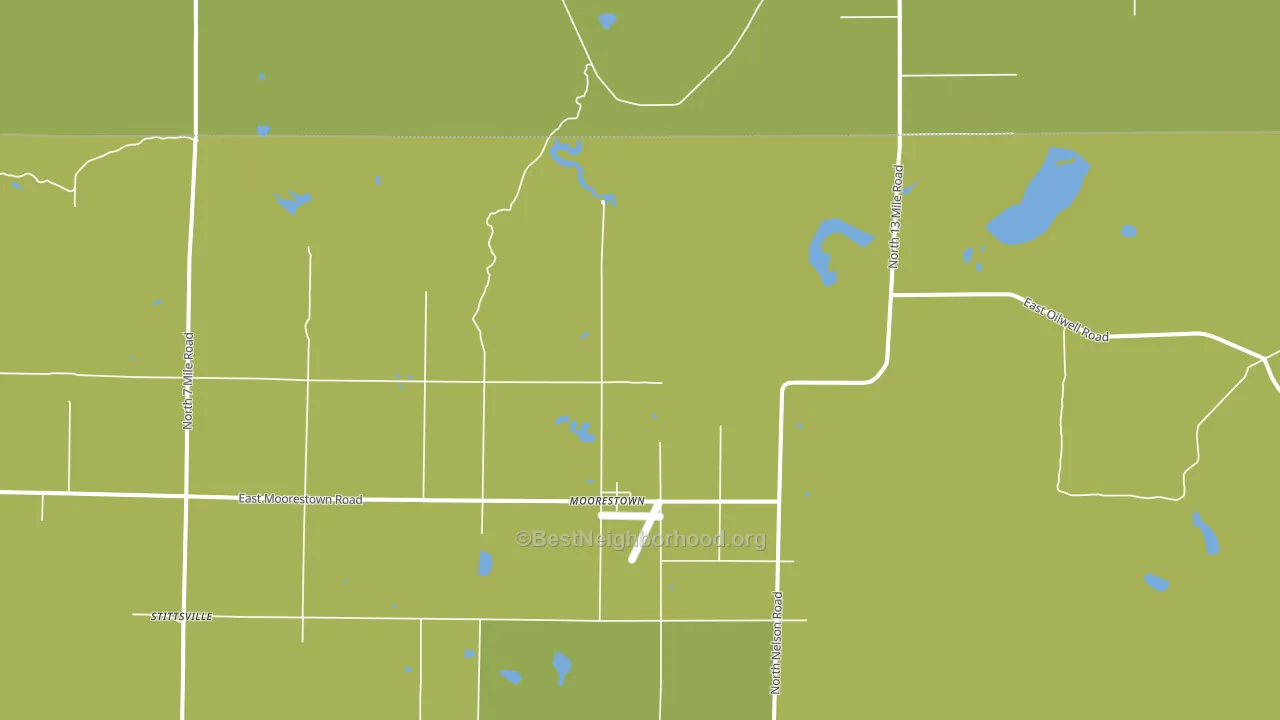 Moorestown, MI block-group voter-turnout map