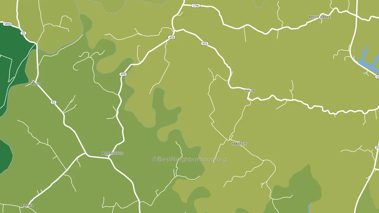 Mooresville, KY block-group voter-turnout map
