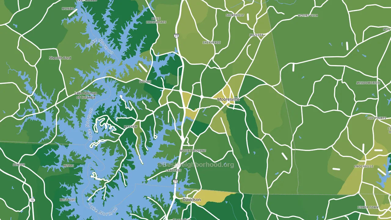 Mooresville, NC block-group voter-turnout map