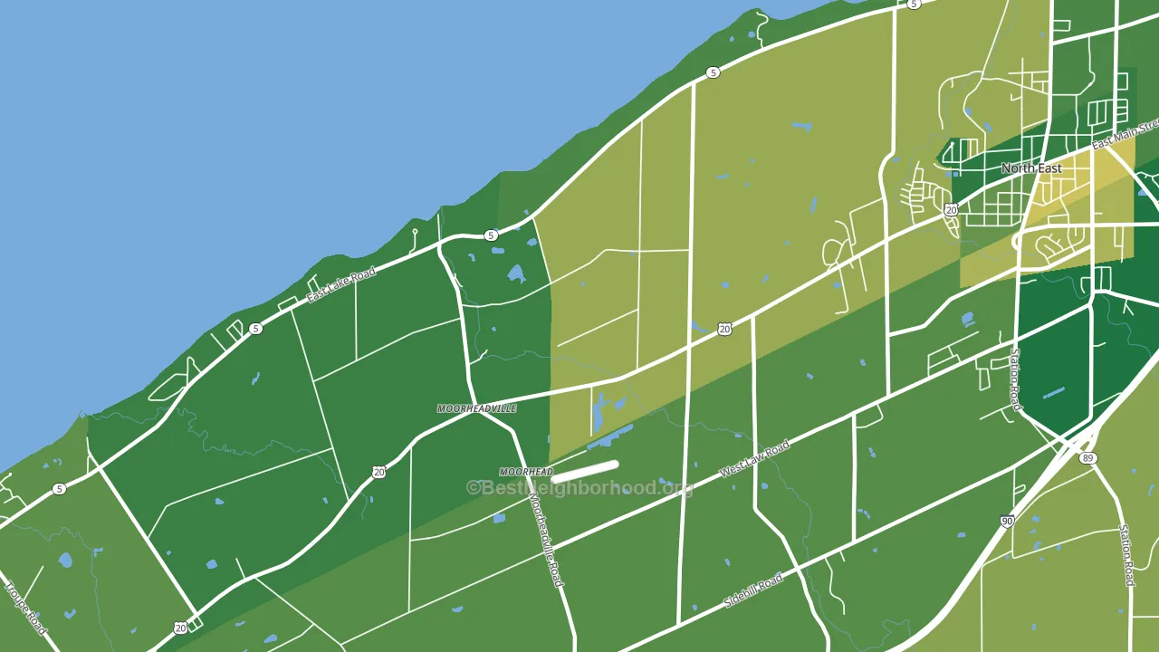 Moorheadville, PA block-group voter-turnout map